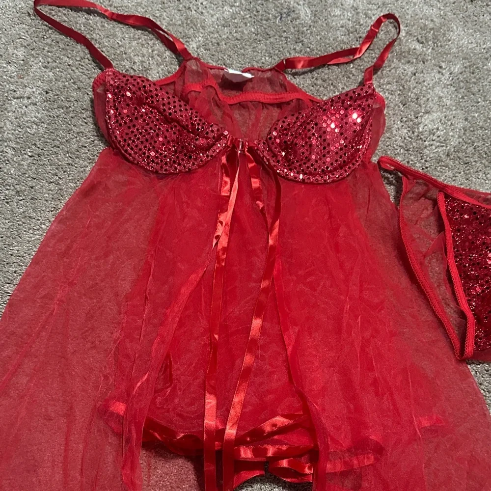 Fredericks of Hollywood Sequin Lingerie Set